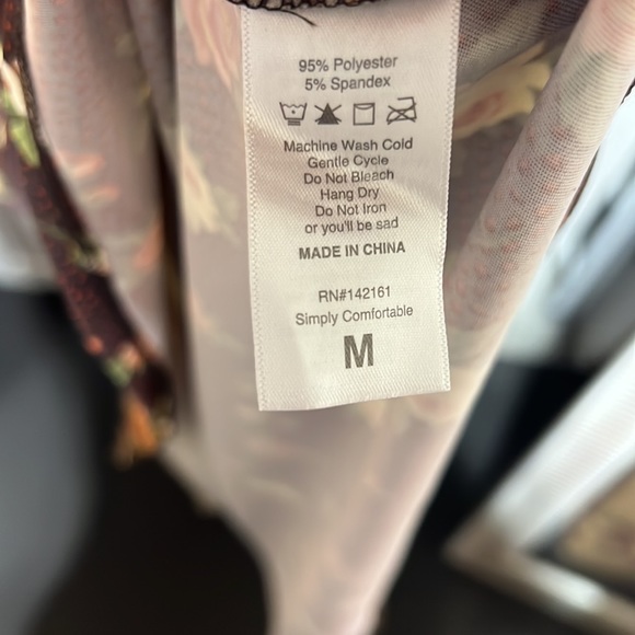 LuLaRoe Ana Dress Brown Rose NWT Sizes M and S - Picture 7 of 7